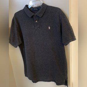 Polo by Ralph Lauren Men’s L Golf Shirt Logo Collared SS 2-Button Gray